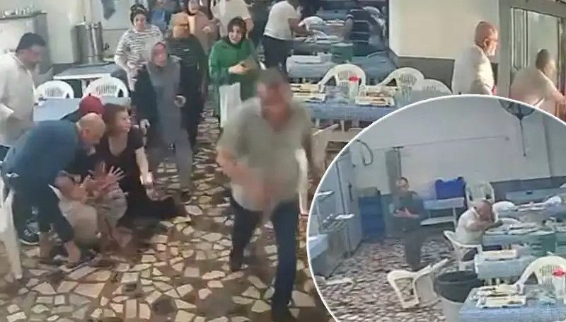 Yemekhanede Deprem Anında Sıra Dışı Tepkiler: Kimi Kaçtı, Kimi Bayıldı